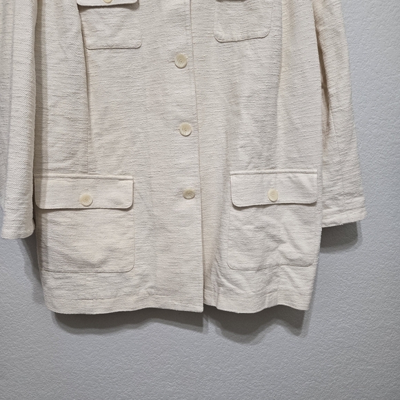 J Jill Elegant Cream Jacket Size 4X - Picture 9 of 10